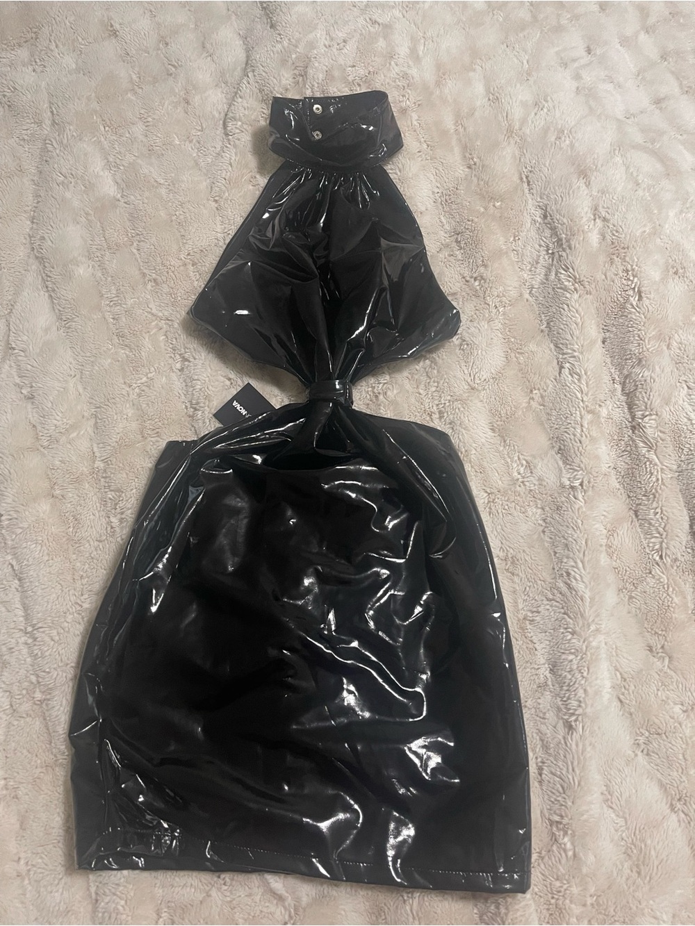 Fashion Nova Black Halter Mini Dress